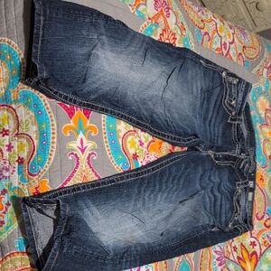 Stylish Distressed Denim Crop Pants